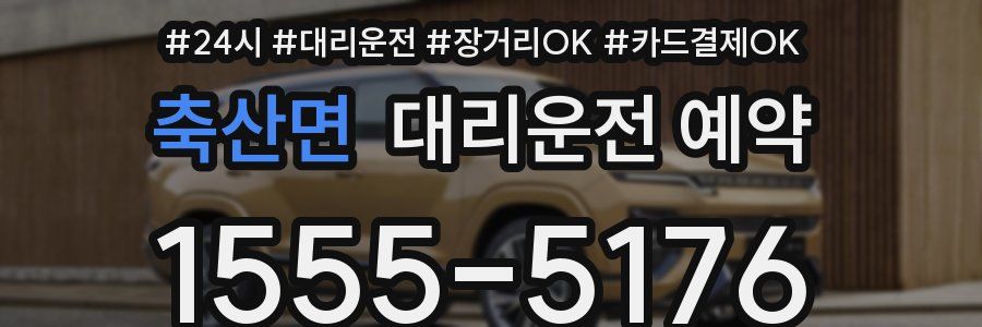 축산면 대리운전 예약