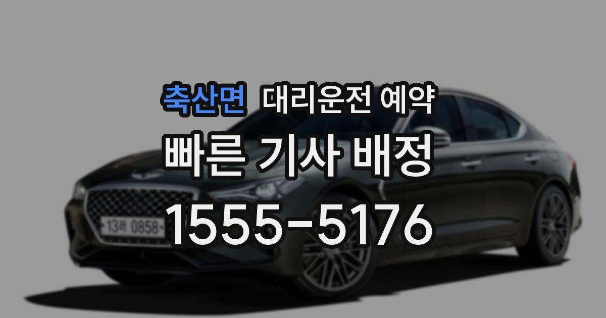 축산면 대리운전 예약