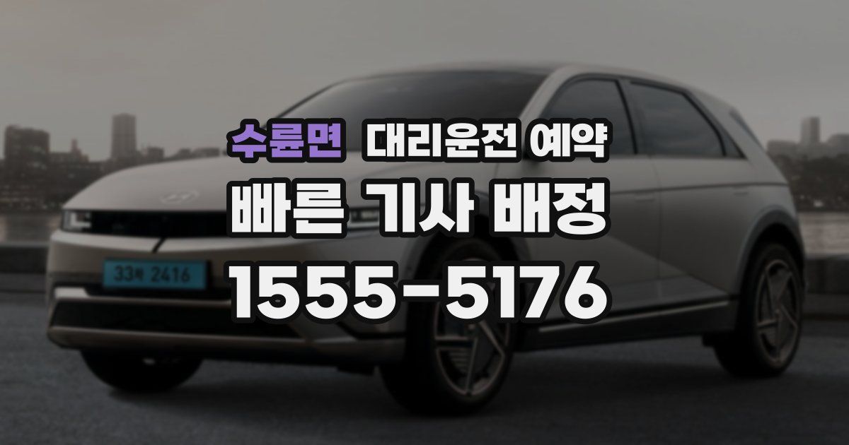 수륜면 대리운전 예약