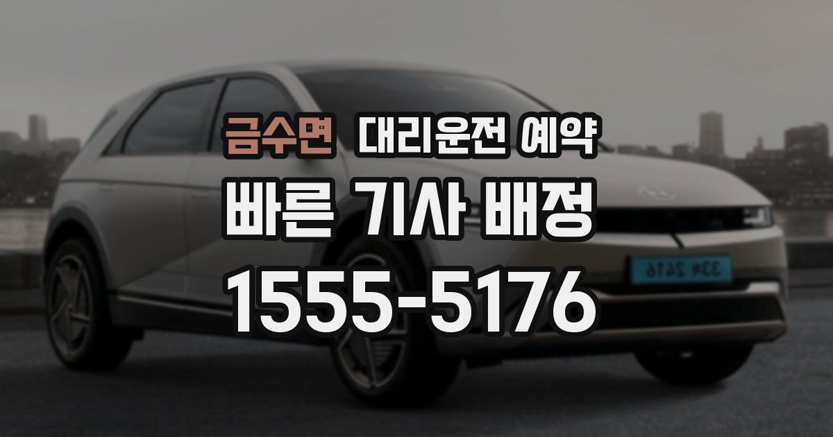 금수면 대리운전 예약