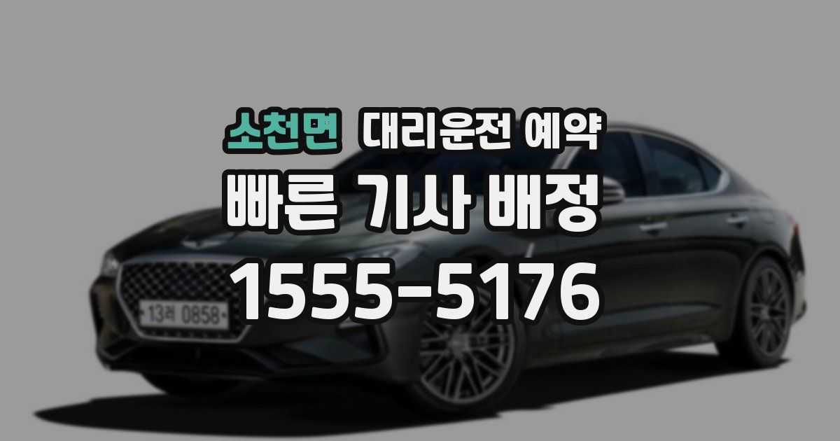 소천면 대리운전 예약