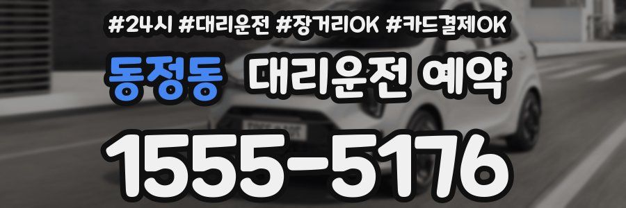 동정동 대리운전 예약