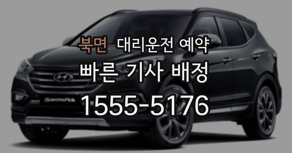 북면 대리운전 예약