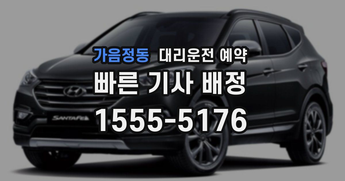 가음정동 대리운전 예약