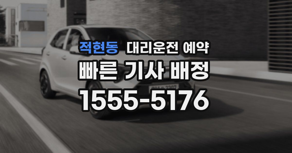 적현동 대리운전 예약