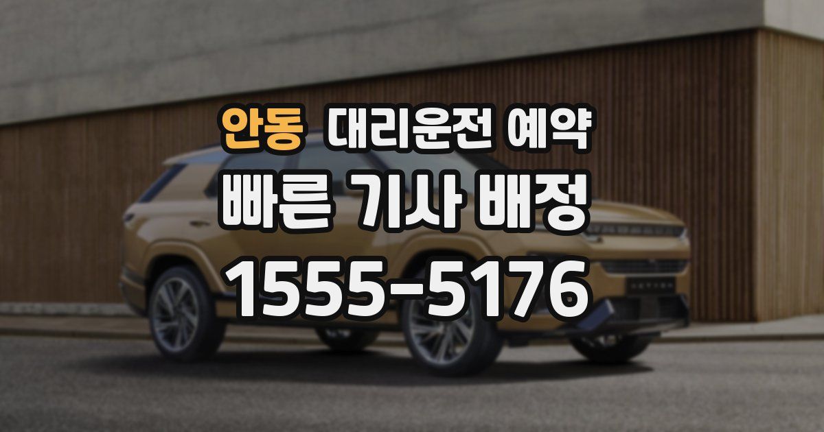 안동 대리운전 예약