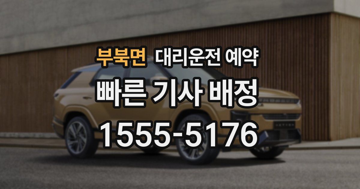 부북면 대리운전 예약