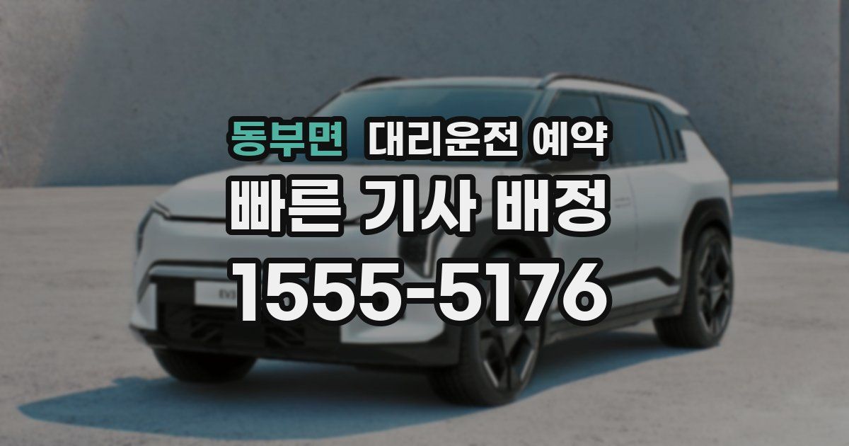 동부면 대리운전 예약