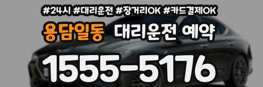 용담일동 대리운전 예약