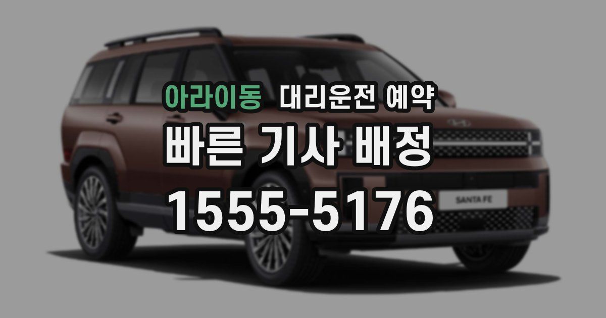 아라이동 대리운전 예약