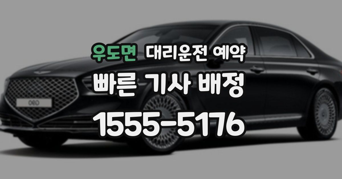 우도면 대리운전 예약