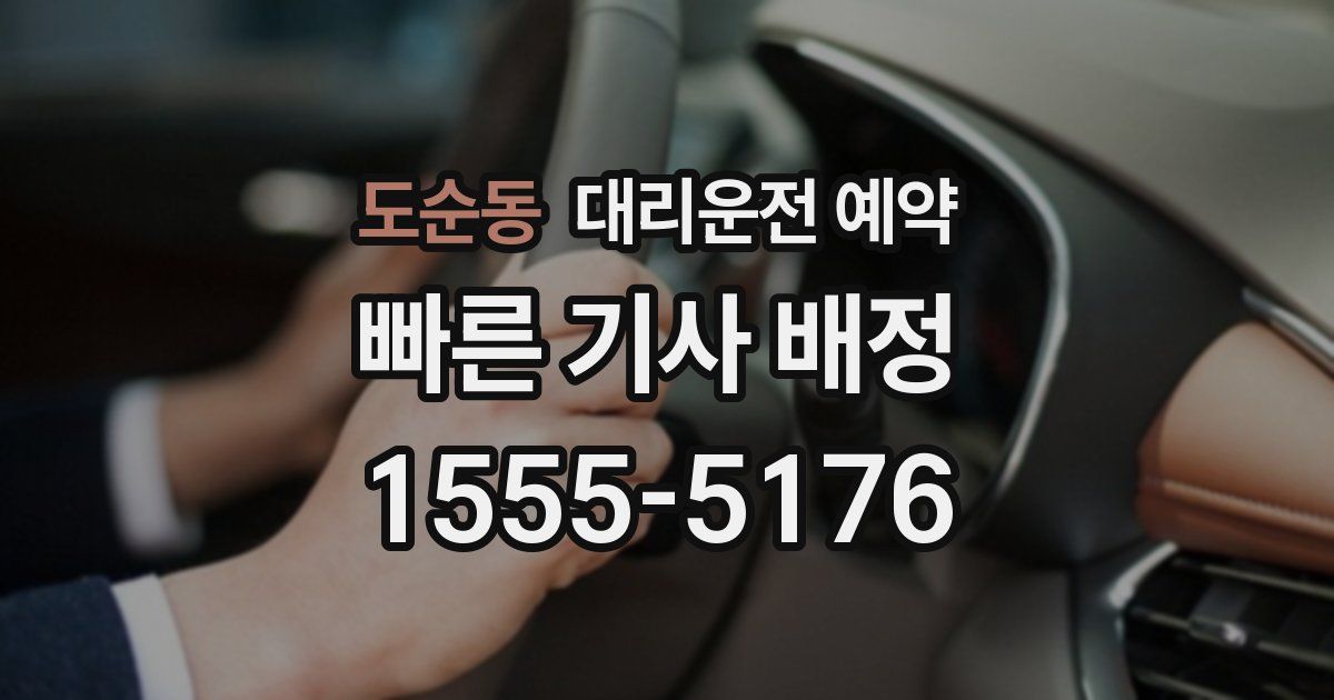 도순동 대리운전 예약