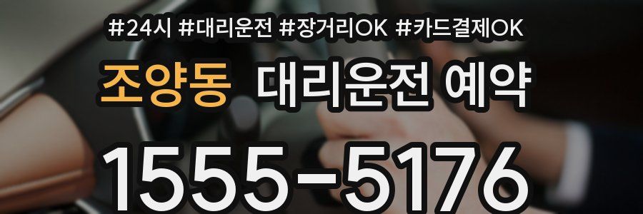 조양동 대리운전 예약