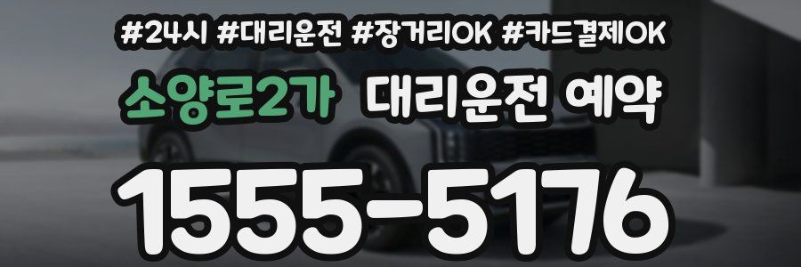 소양로2가 대리운전 예약