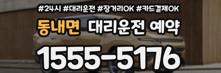 동내면 대리운전 예약