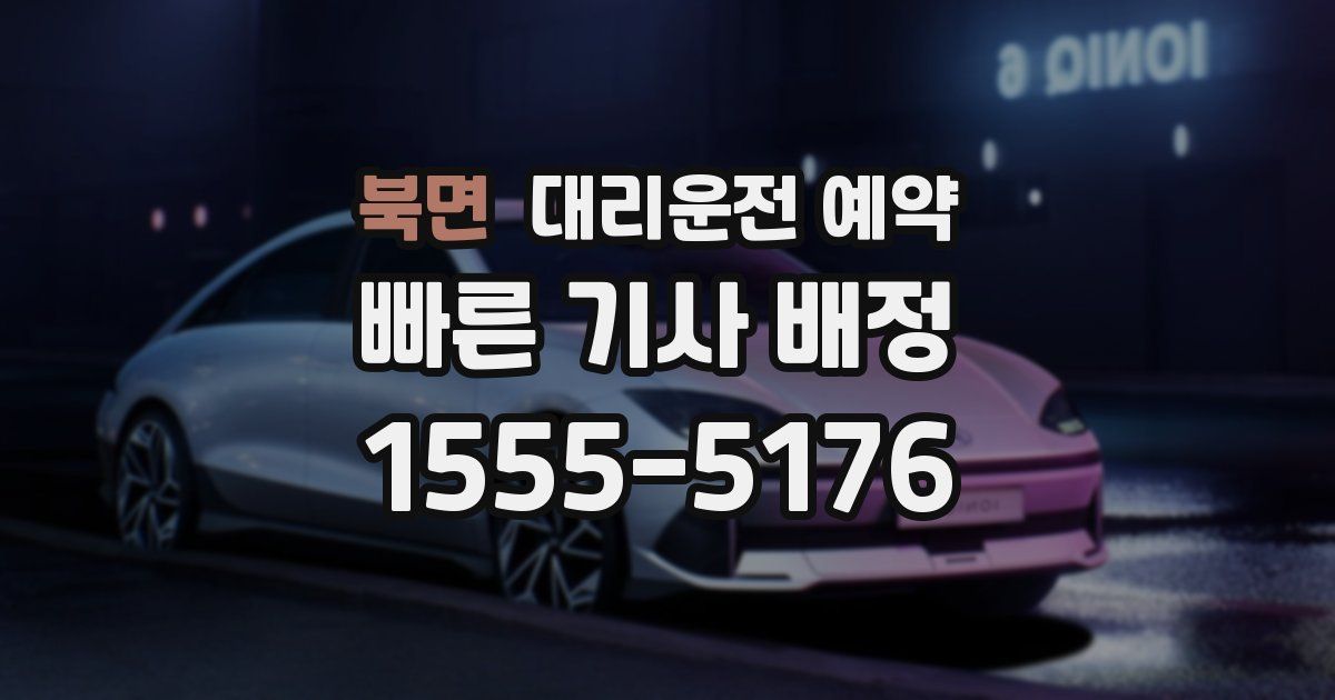 북면 대리운전 예약