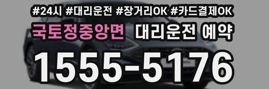 국토정중앙면 대리운전 예약