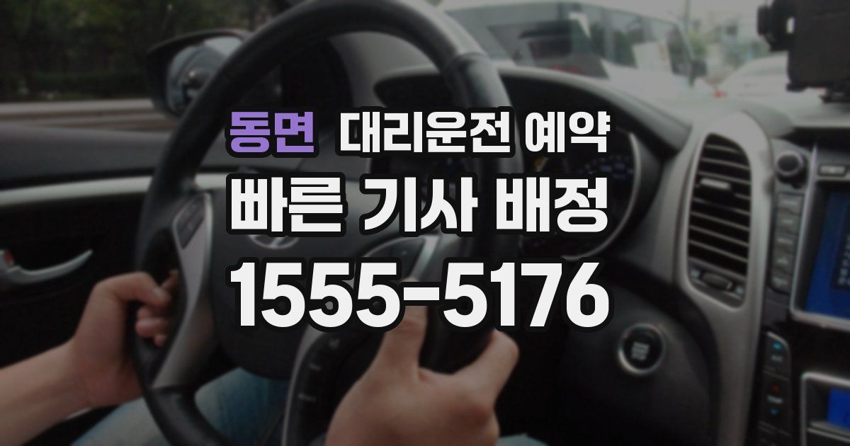 동면 대리운전 예약