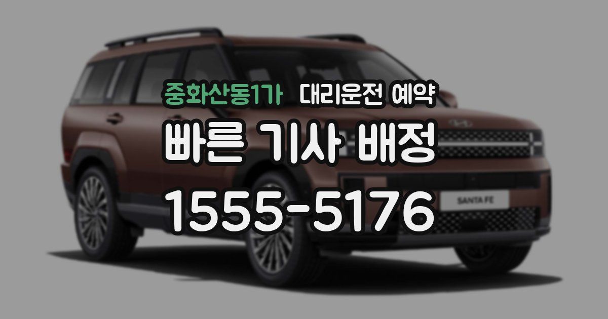 중화산동1가 대리운전 예약