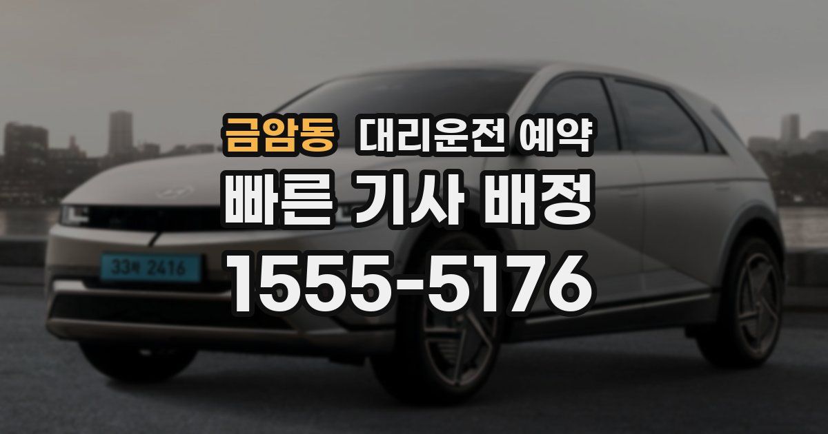 금암동 대리운전 예약