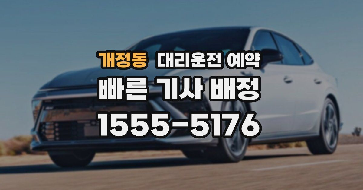 개정동 대리운전 예약