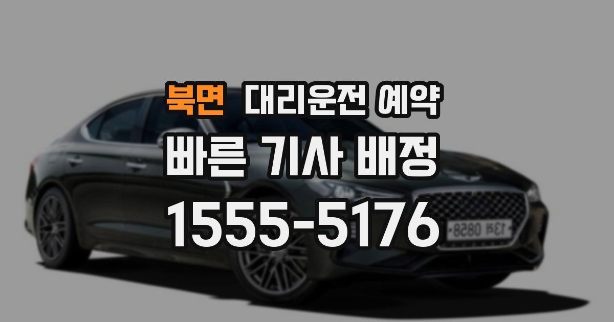 북면 대리운전 예약