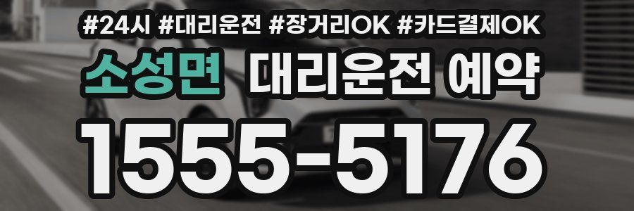 소성면 대리운전 예약