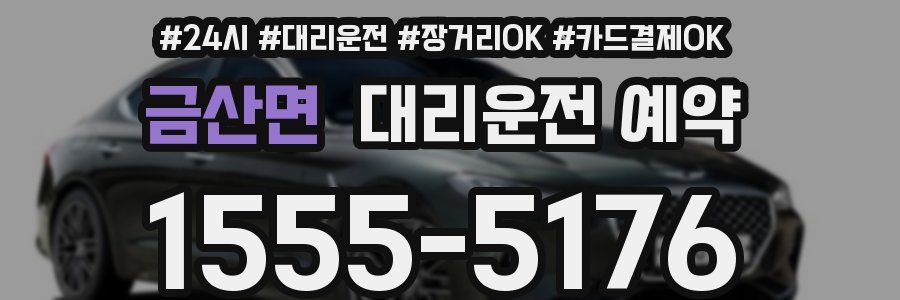 금산면 대리운전 예약