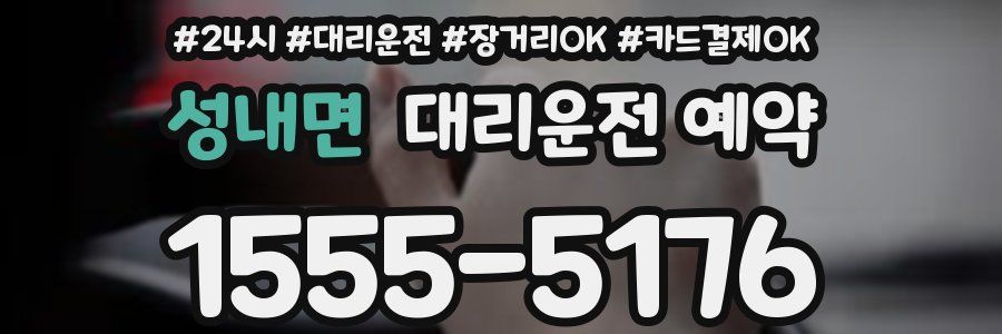 성내면 대리운전 예약