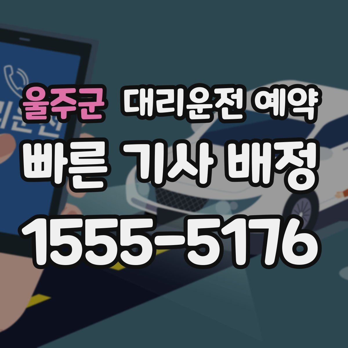 울주군 대리운전 예약 차량이 두 대일 때 예약 방법