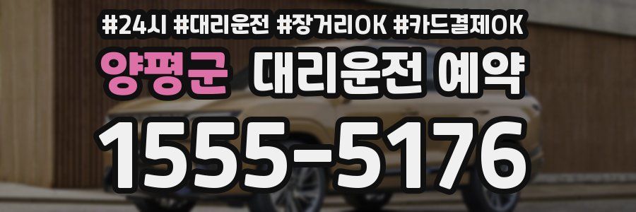 양평군 대리운전 예약