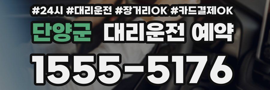 단양군 대리운전 예약