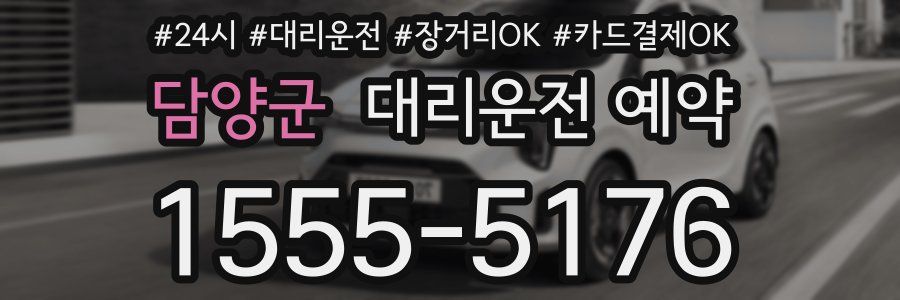 담양군 대리운전 예약
