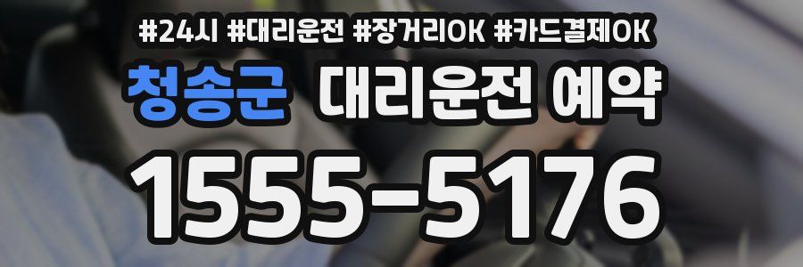 청송군 대리운전 예약