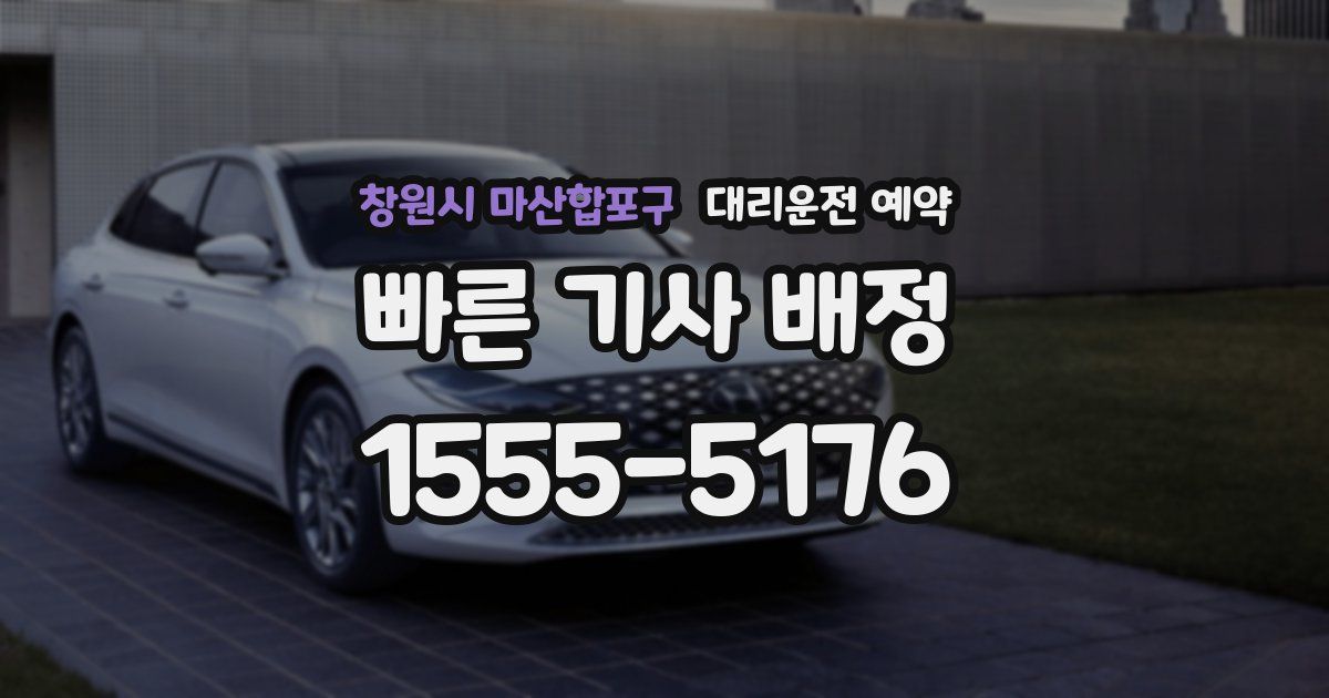 창원시 마산합포구 대리운전 예약