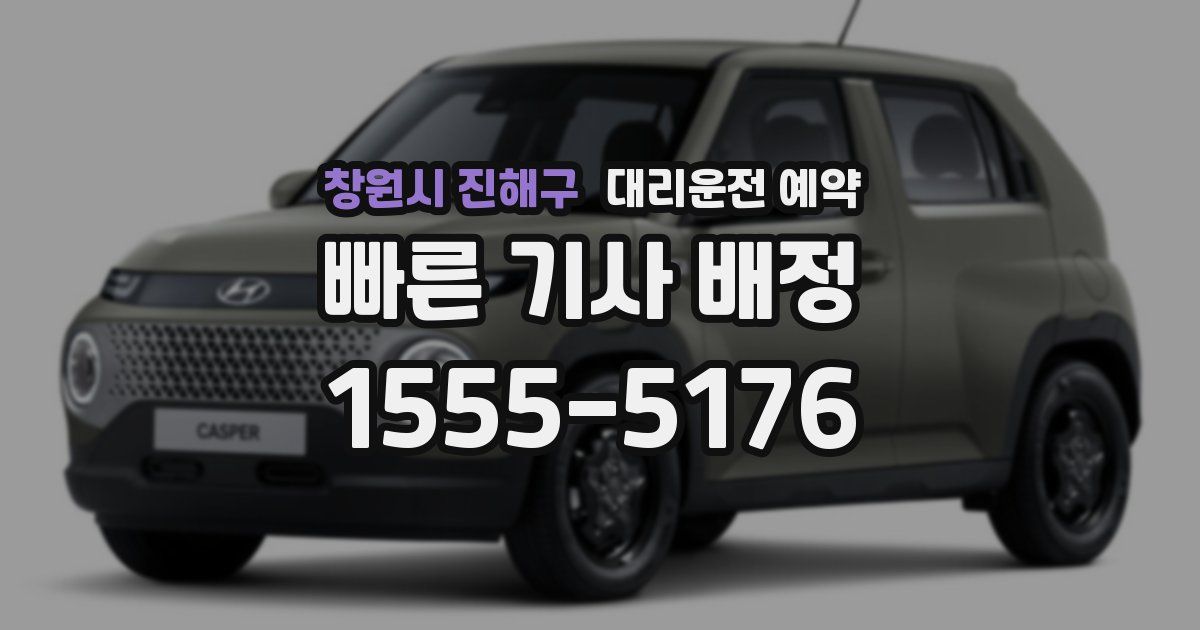 창원시 진해구 대리운전 예약