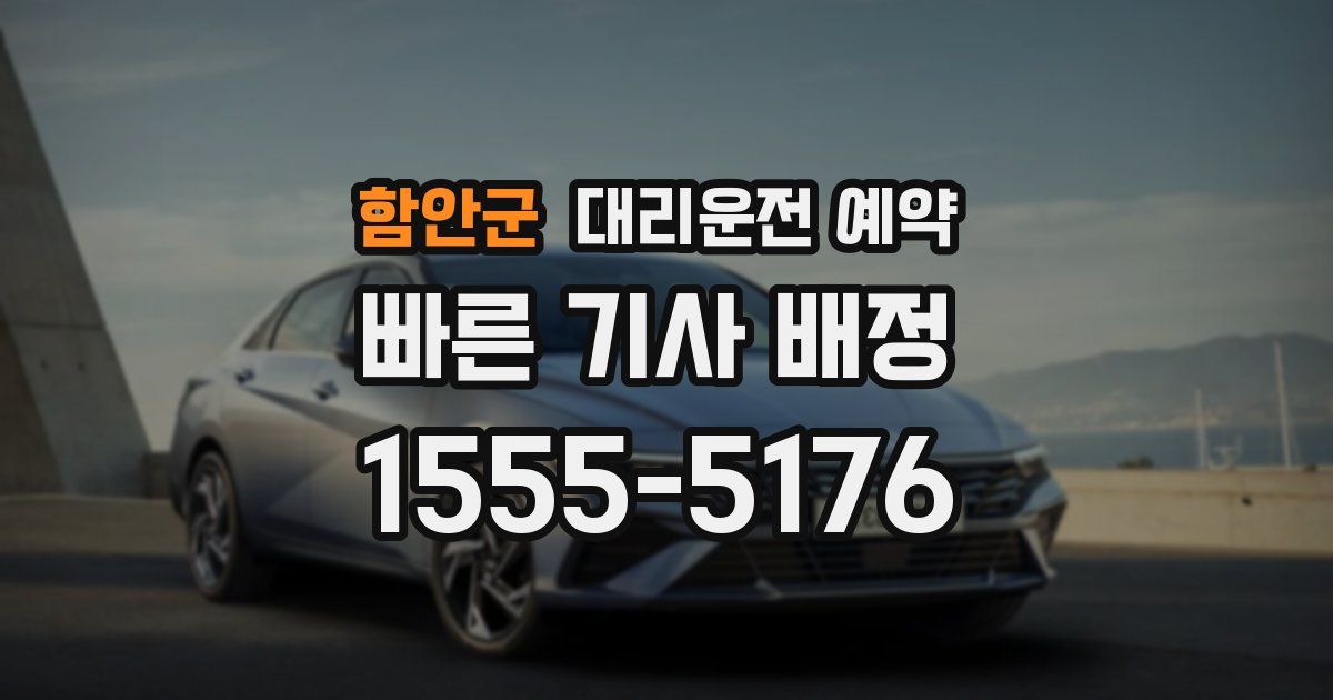 함안군 대리운전 예약