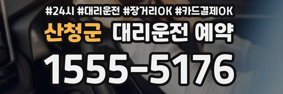 산청군 대리운전 예약