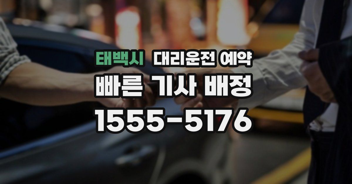 태백시 대리운전 예약