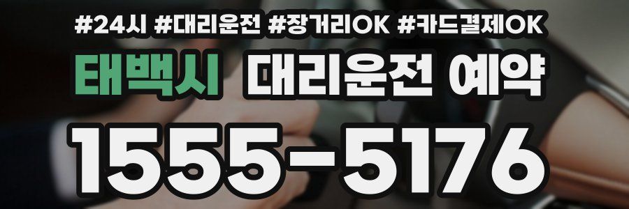 태백시 대리운전 예약