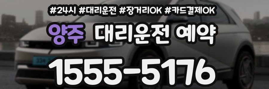 양주 대리운전 예약