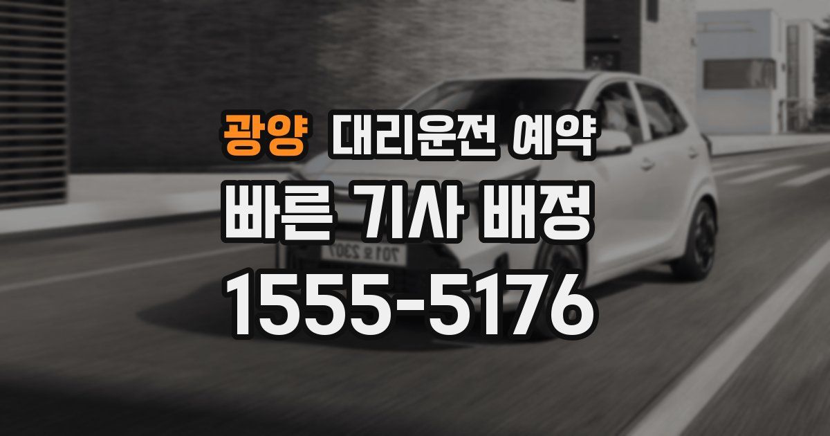 광양 대리운전 예약