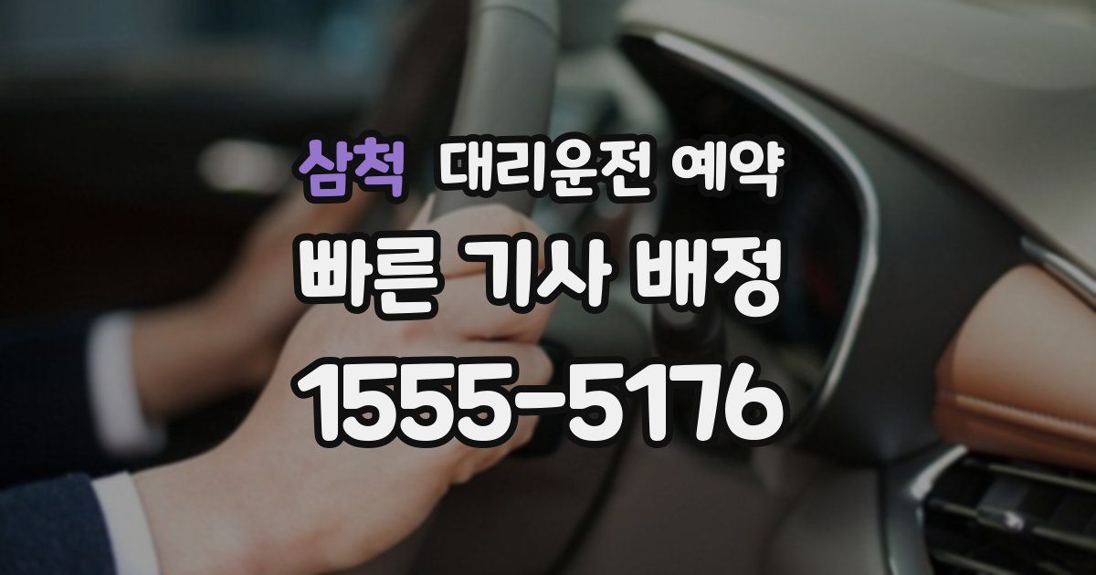 삼척 대리운전 예약