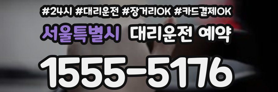 서울특별시 대리운전 예약