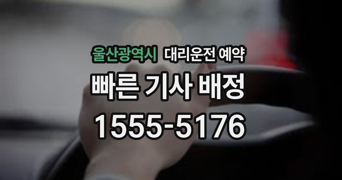 울산광역시 대리운전 예약