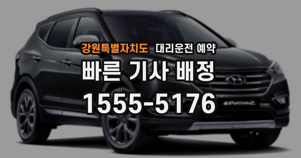 강원특별자치도 대리운전 예약