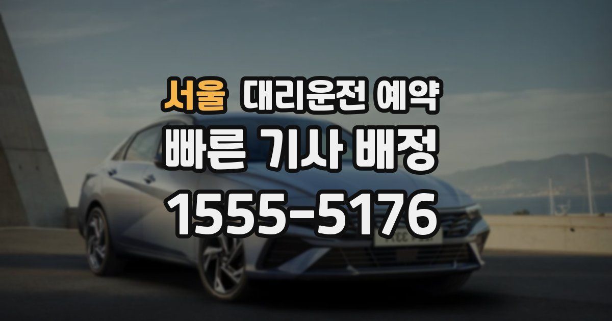 서울 대리운전 예약