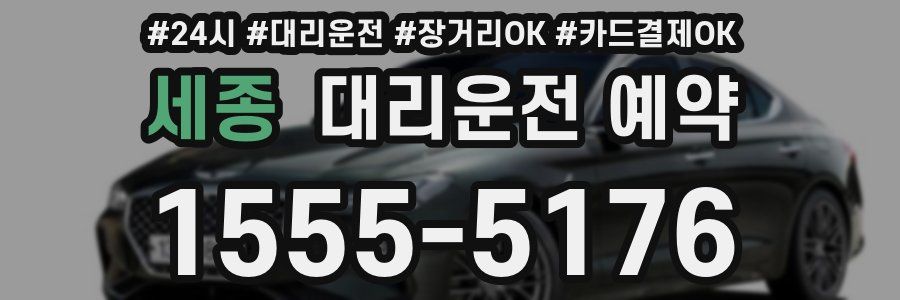 세종 대리운전 예약