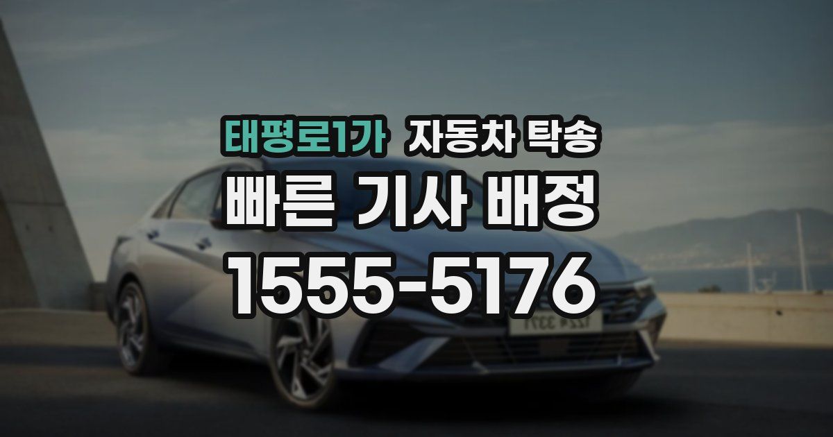 태평로1가 자동차 탁송