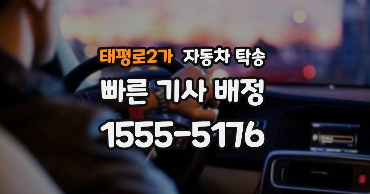 태평로2가 자동차 탁송